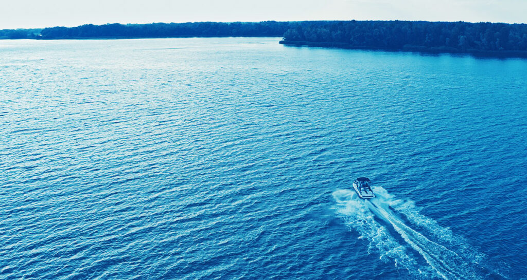 A Boat Out on the Open Water.